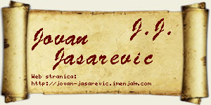 Jovan Jašarević vizit kartica